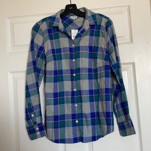 J.Crew Women’s flannel button down NWT